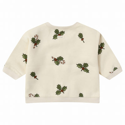 【organic zoo】Christmas Holly Sweatshirt スウェット 6-12M,1-2Y,2-3Y,3-4Y,4-5Y（Sub Image-2） | Coucoubebe/ククベベ