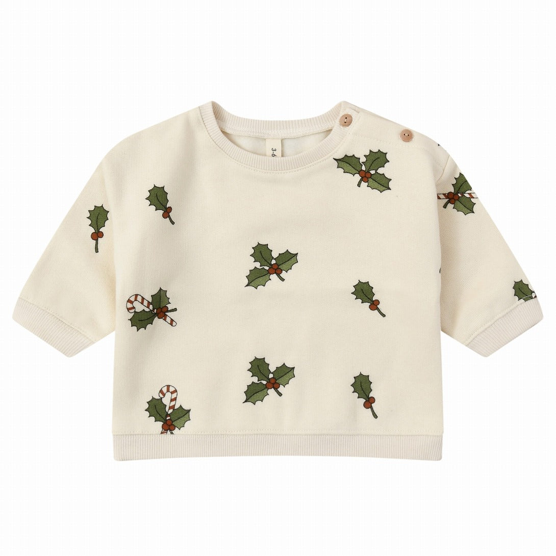 【organic zoo】Christmas Holly Sweatshirt スウェット 6-12M,1-2Y,2-3Y,3-4Y,4-5Y  | Coucoubebe/ククベベ