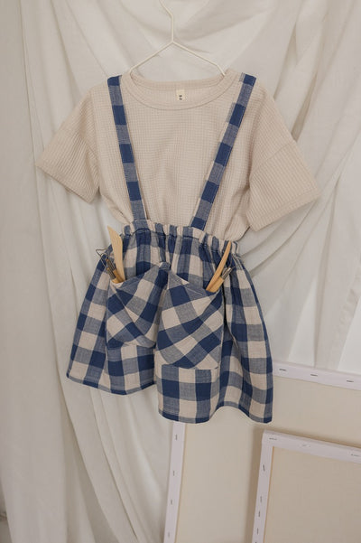 【organic zoo】Pottery Blue Gingham Maker Crossback Skirt スカート 1-2Y,2-3Y,3-4Y（Sub Image-17） | Coucoubebe/ククベベ