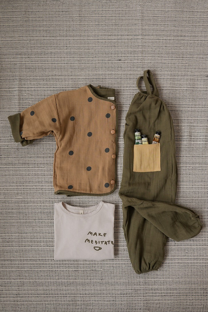 【organic zoo】Olive Artisan Jumpsuit ジャンプスーツ 0-6M,6-12M,1-2Y,2-3Y,3-4Y  | Coucoubebe/ククベベ