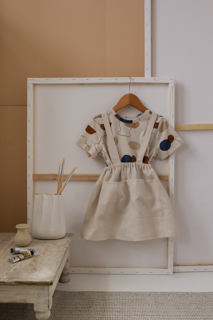 【organic zoo】Ceramic White Maker Crossback Skirt スカート 1-2Y,2-3Y,3-4Y  | Coucoubebe/ククベベ