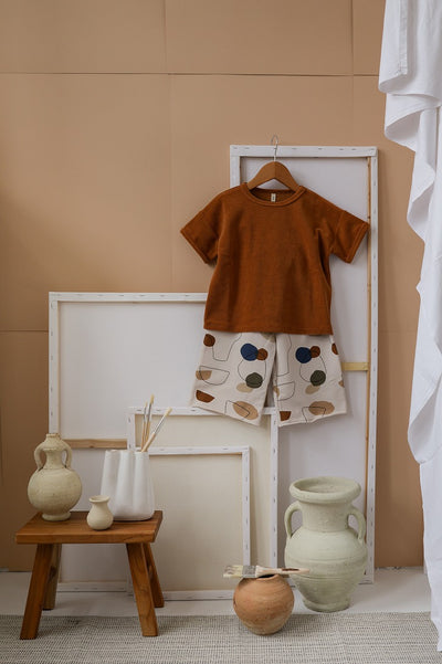 【organic zoo】Terracotta Terry Boxy T-Shirt Tシャツ 6-12M,1-2Y,2-3Y,3-4Y（Sub Image-19） | Coucoubebe/ククベベ