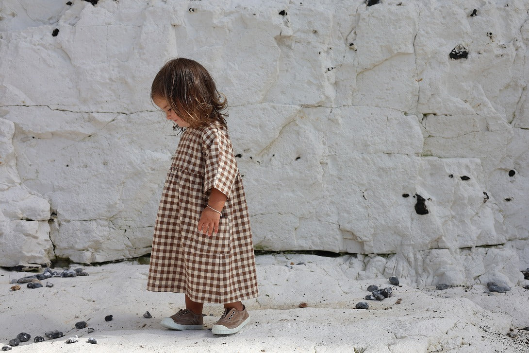 【organic zoo】【30%OFF】Gingham Gather Dress ワンピース 1-2Y,2-3Y,3-4Y  | Coucoubebe/ククベベ