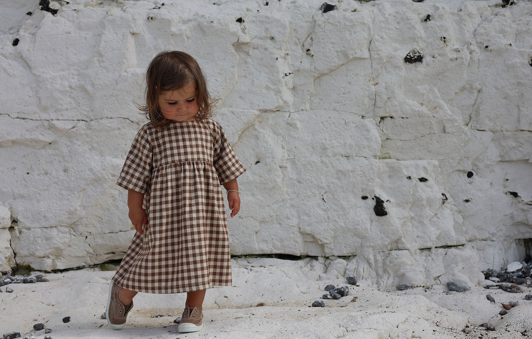 【organic zoo】【30%OFF】Gingham Gather Dress ワンピース 1-2Y,2-3Y,3-4Y  | Coucoubebe/ククベベ