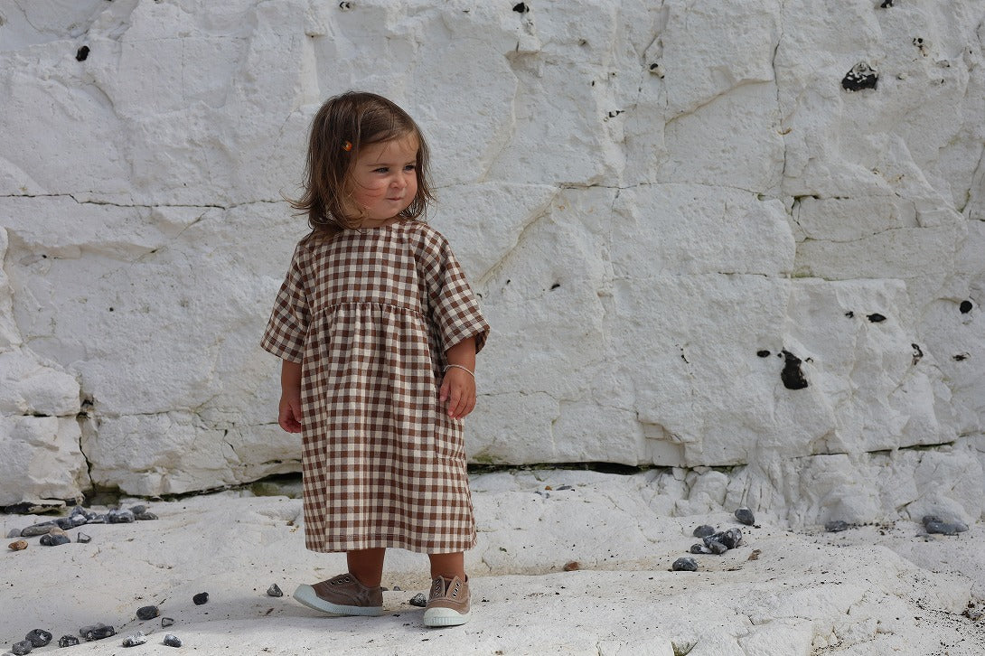 【organic zoo】【30%OFF】Gingham Gather Dress ワンピース 1-2Y,2-3Y,3-4Y  | Coucoubebe/ククベベ