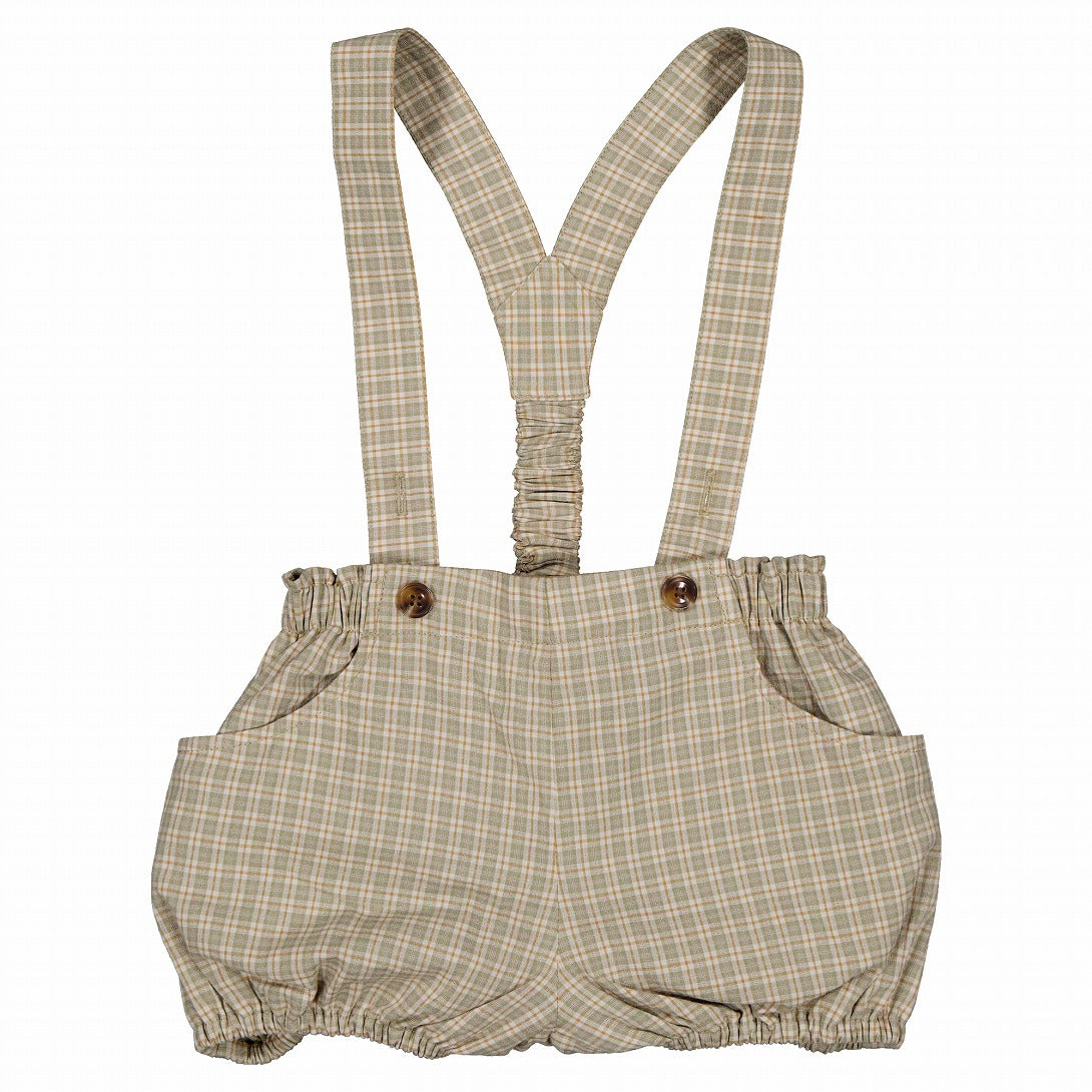 【Maison Marelle】Bloomer straps TERNES check green& caramel ブルマ 12m,18m,24m,36m  | Coucoubebe/ククベベ