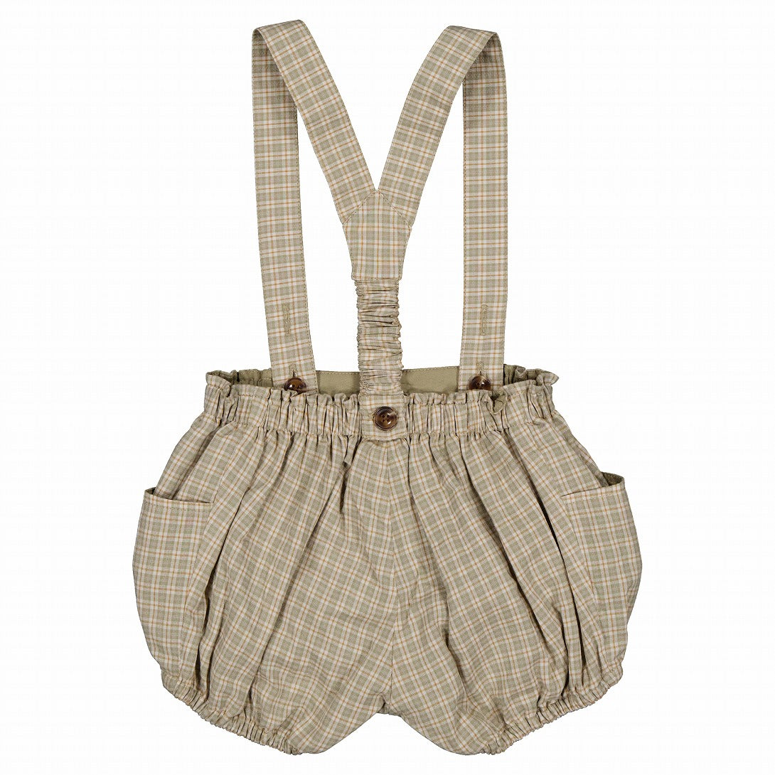 【Maison Marelle】Bloomer straps TERNES check green& caramel ブルマ 12m,18m,24m,36m  | Coucoubebe/ククベベ