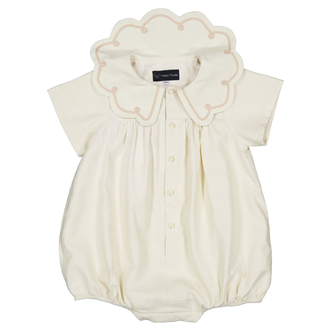 Maison Marelle】Romper CARNOT linen short sleeves ロンパース 12m