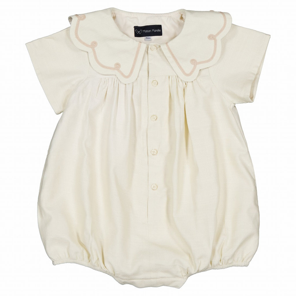 Maison Marelle】Romper CARNOT linen short sleeves ロンパース