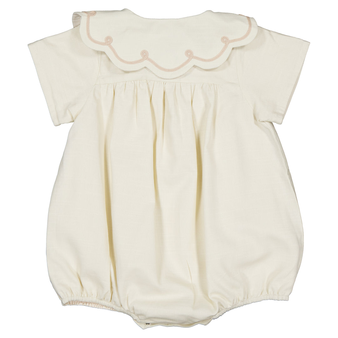 Maison marelle ロンパース　24ss Maison Marelle】Romper CARNOT linen short sleeves ロンパース 12m