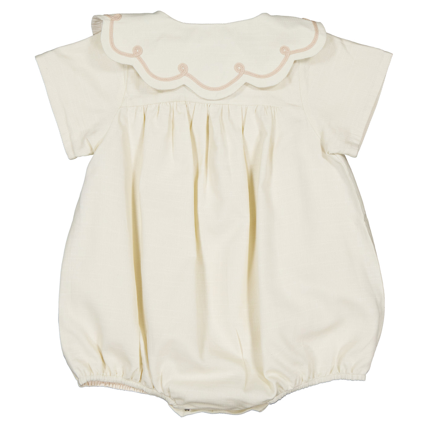 【Maison Marelle】Romper CARNOT linen short sleeves ロンパース 12m,18m,24m  | Coucoubebe/ククベベ