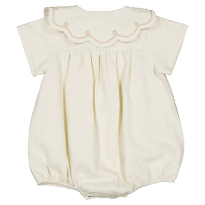 【Maison Marelle】Romper CARNOT linen short sleeves ロンパース 12m,18m,24m（Sub Image-4） | Coucoubebe/ククベベ