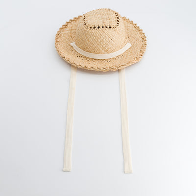 【Maison Marelle】MACY cream ribbon 帽子 6-12m,4-5y（Sub Image-4） | Coucoubebe/ククベベ