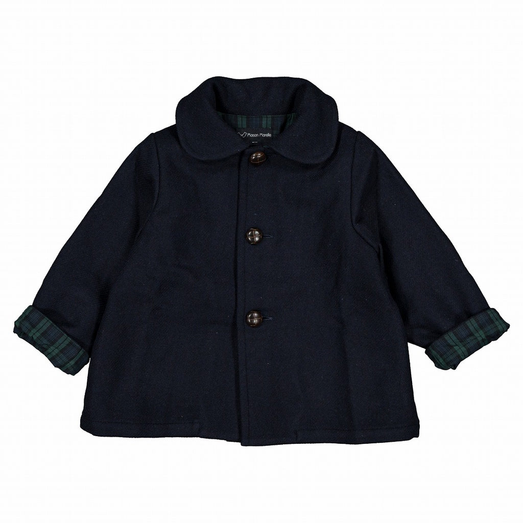 Maison Marelle】【予約】Coat VERNEUIL blue mostly wool