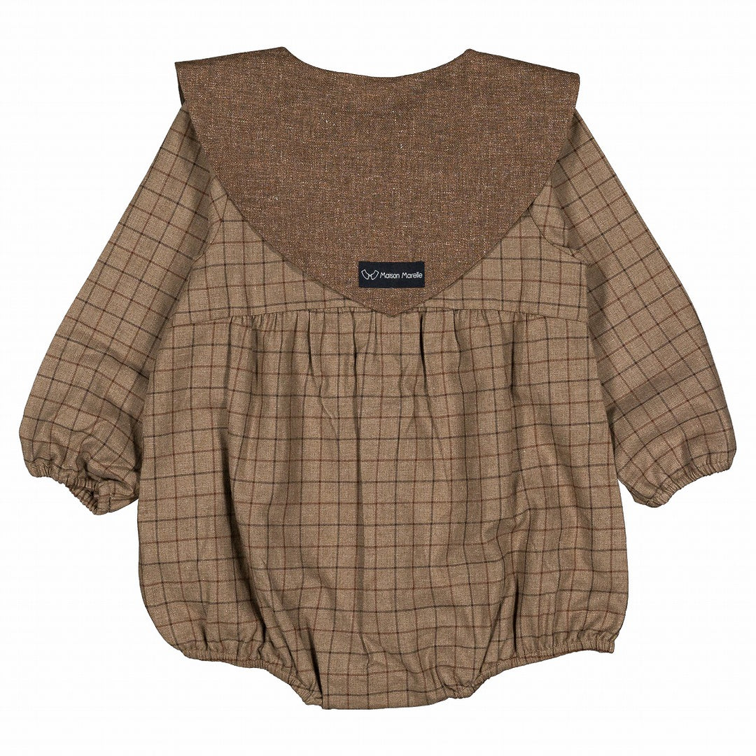 Maison Marelle】Romper NEUILLY brown ロンパース 12m,18m,24m