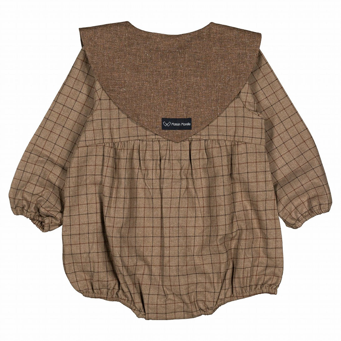 Maison Marelle】Romper NEUILLY brown ロンパース 12m,18m,24m