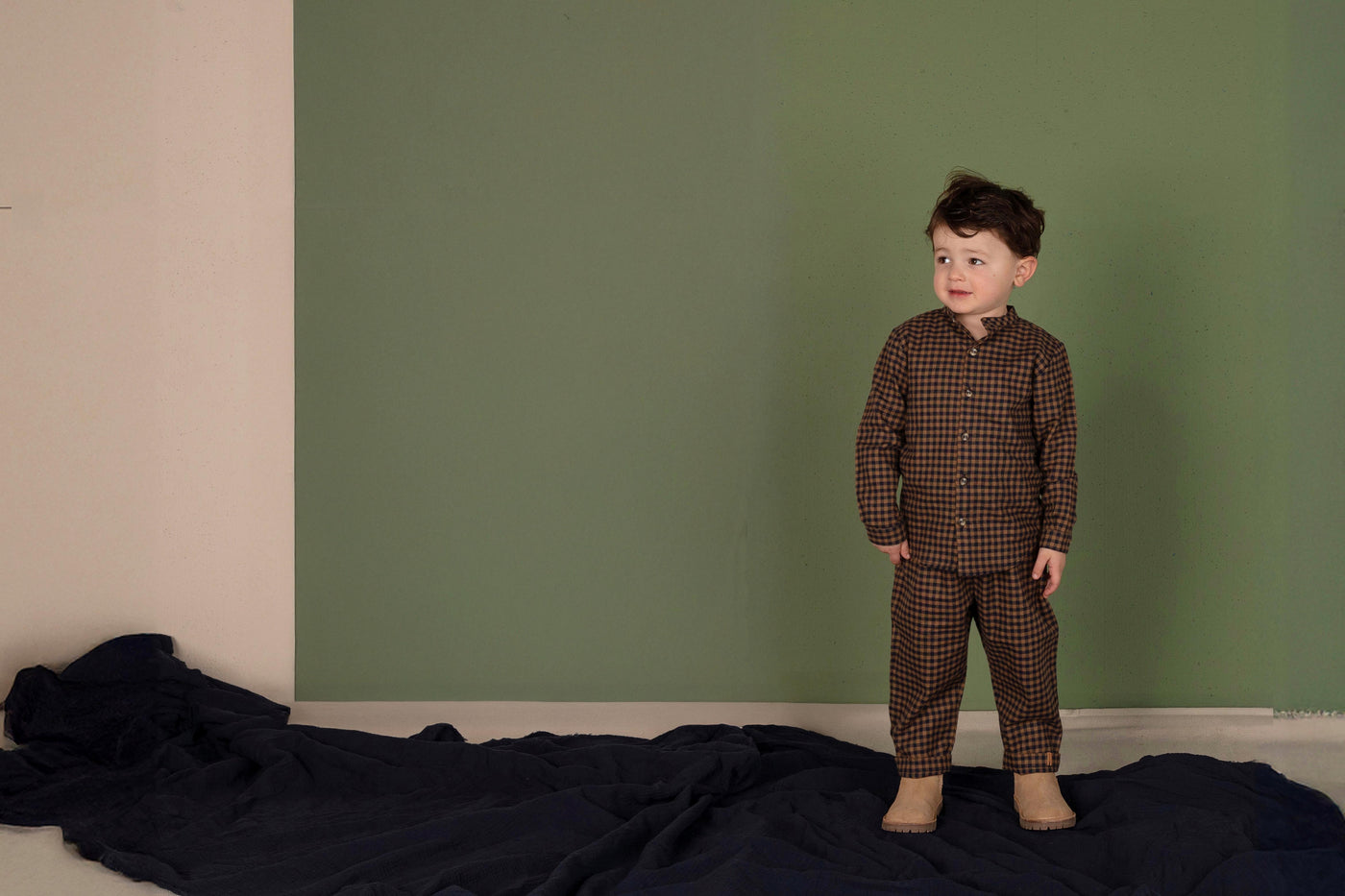 【nixnut】Stic Pants Navy Checkered パンツ 86,92,98,104,110  | Coucoubebe/ククベベ
