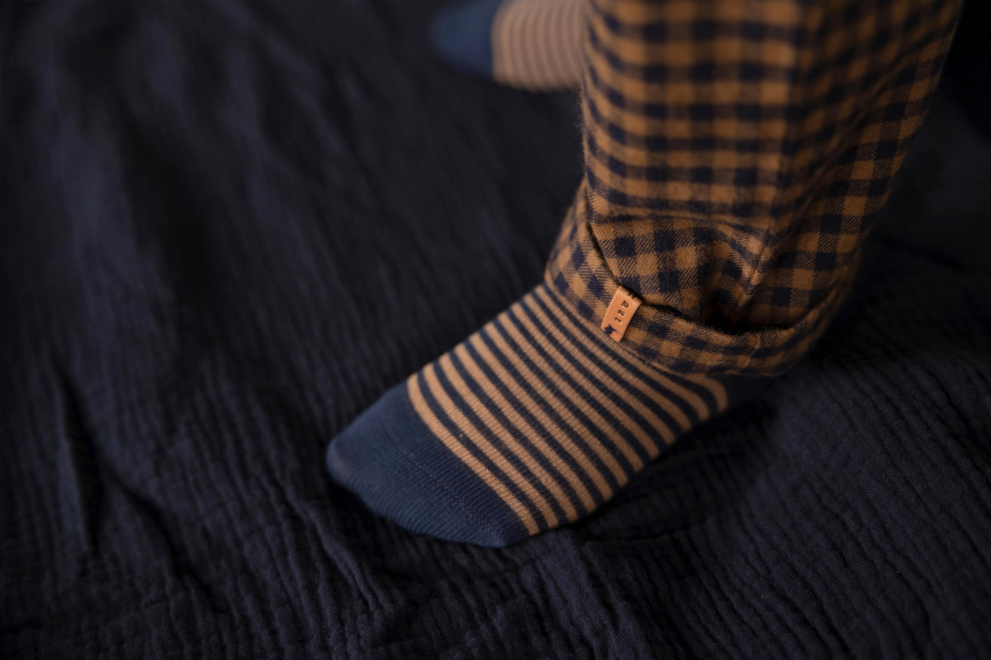 【nixnut】Stic Pants Navy Checkered パンツ 86,92,98,104,110  | Coucoubebe/ククベベ