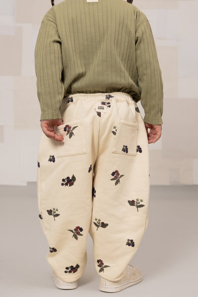 【STUDIO BOHEME】CARROT PANTS ECRU/BLACKBERRIES パンツ 12m,18m,24m,36m（Sub Image-4） | Coucoubebe/ククベベ