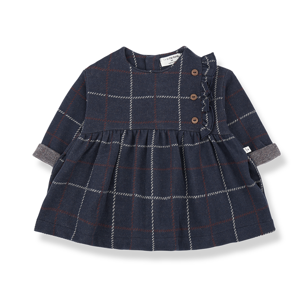 【1＋in the family】PATRICIA dress dark-blue ワンピース 12m,18m,24m,36m  | Coucoubebe/ククベベ