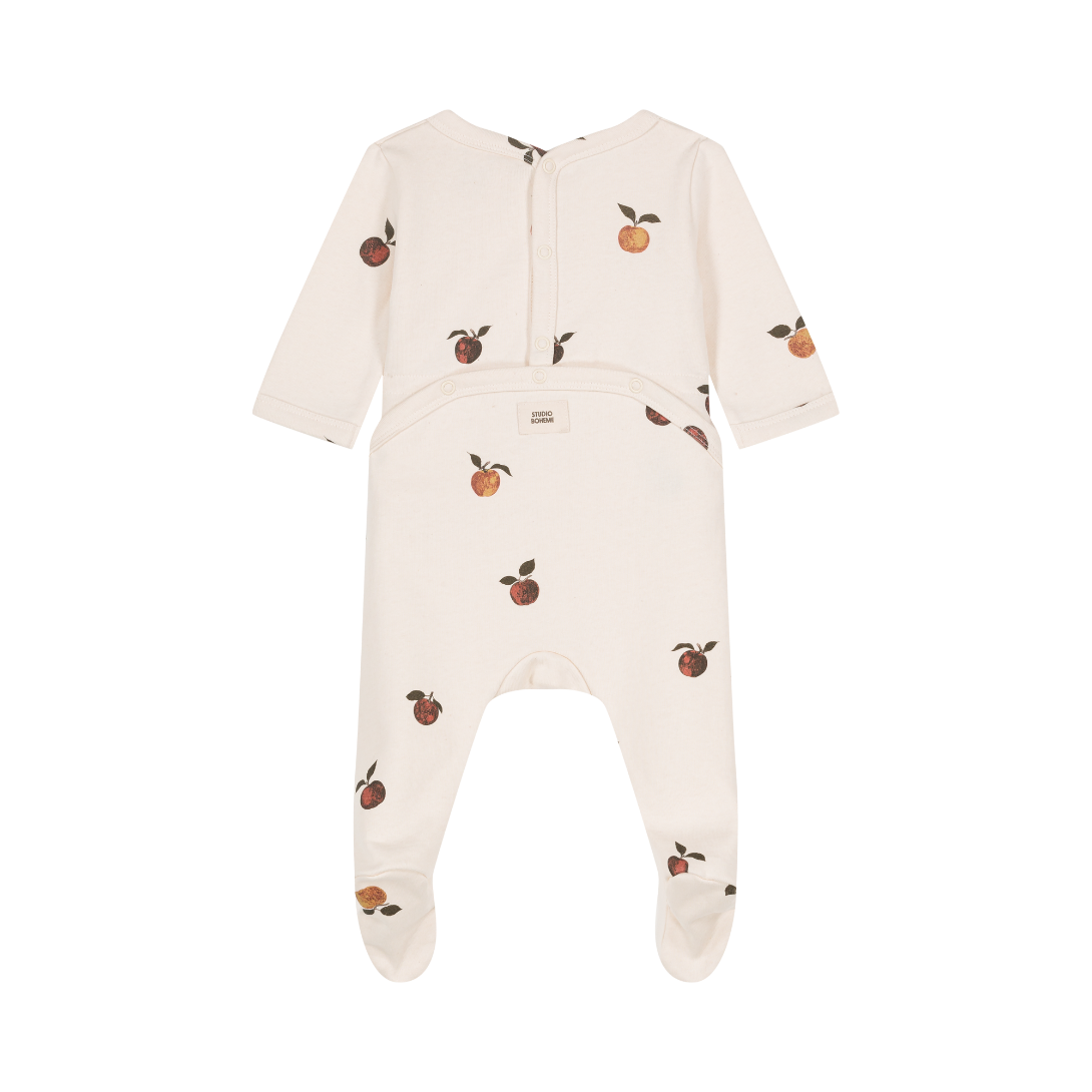 【STUDIO BOHEME】CHUBBY PYJAMAS ECRU-APPLES パジャマ 3m,6m,12m  | Coucoubebe/ククベベ