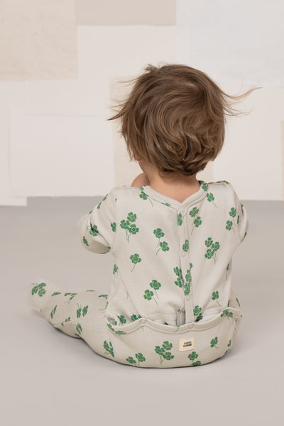 【STUDIO BOHEME】【9月上旬発送】CHUBBY PYJAMAS GREY/CLOVERS ロンパース 3m,6m（Sub Image-5） | Coucoubebe/ククベベ