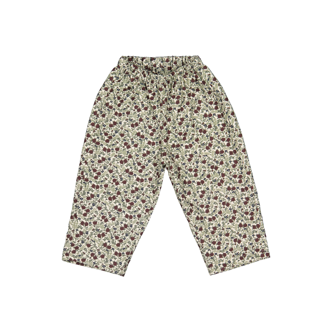 【LOIR Paris】Pantalon NINI Fleuri bordeaux パンツ 12m,18m,24m  | Coucoubebe/ククベベ