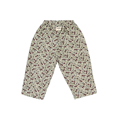 【LOIR Paris】Pantalon NINI Fleuri bordeaux パンツ 12m,18m,24m（Sub Image-2） | Coucoubebe/ククベベ