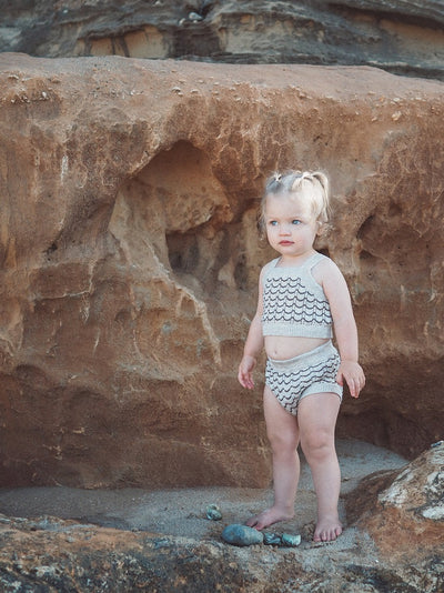 【GROWN】【30%OFF】Pointelle Knit Bloomers Marle & Mud ブルマ 6-12m,18-24m,2-3y（Sub Image-2） | Coucoubebe/ククベベ
