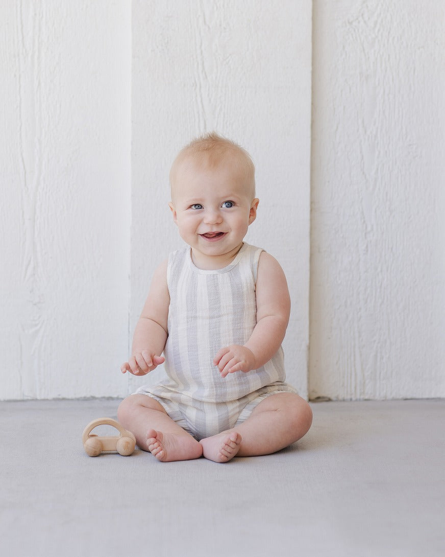 【QUINCY MAE】WOVEN TANK+SHORT SET SKY STRIPE セットアップ 12-18m,18-24m,2-3y  | Coucoubebe/ククベベ