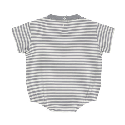 【QUINCY MAE】RELAXED BUBBLE ROMPER BLUE STRIPE ロンパース 6-12m,12-18m,18-24m（Sub Image-2） | Coucoubebe/ククベベ