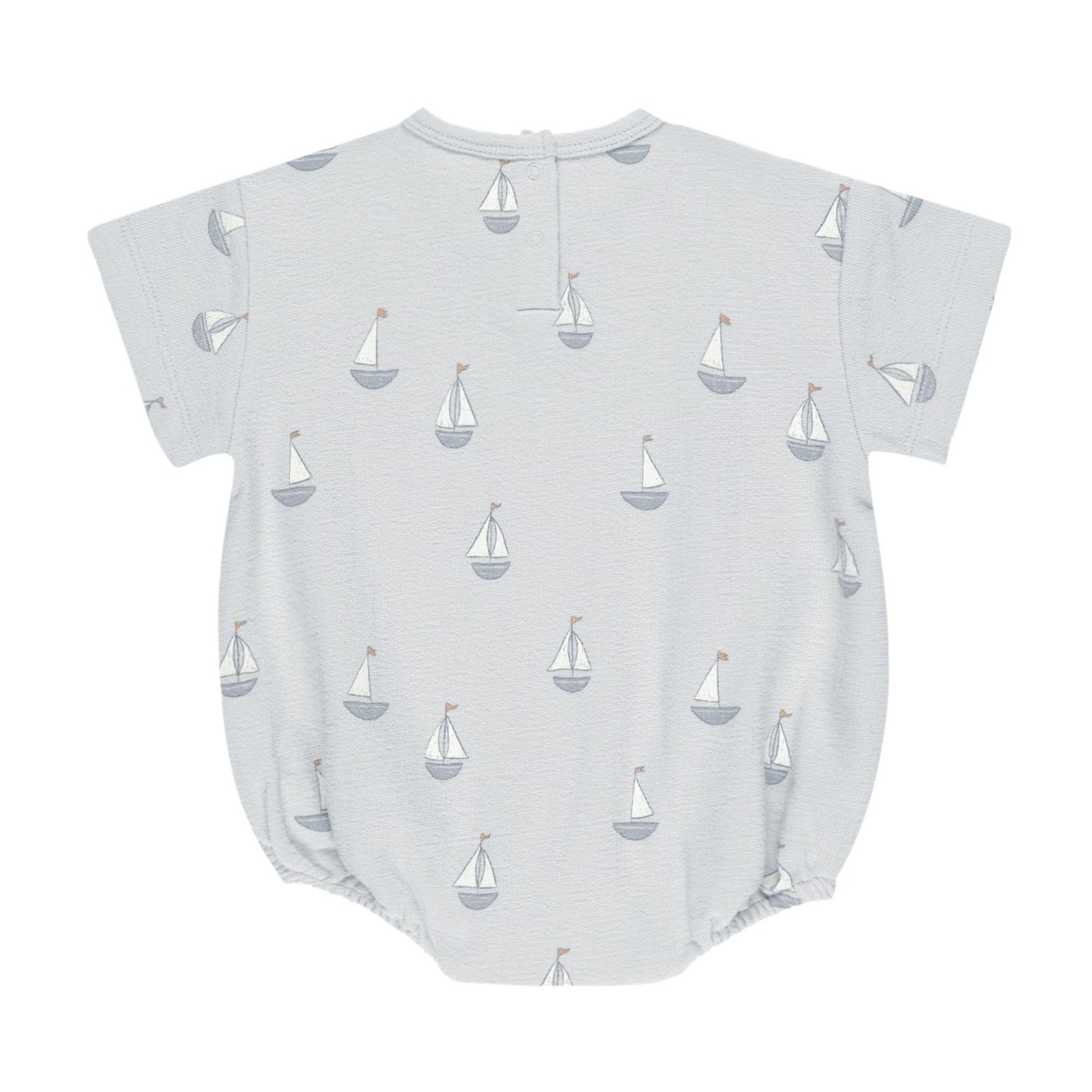 【QUINCY MAE】RELAXED SHORT SLEEVE BUBBLE ROMPER SAILBOATS ロンパース 6-12m,12-18m,18-24m  | Coucoubebe/ククベベ