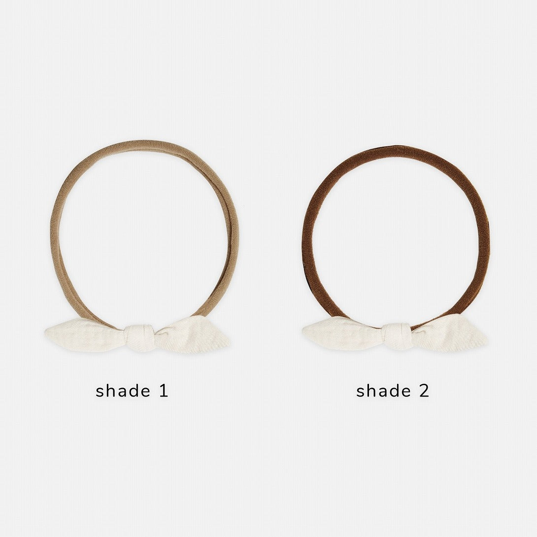 【QUINCY MAE】【30%OFF】LITTLE KNOT HEADBAND IVORY ヘアバンド  | Coucoubebe/ククベベ