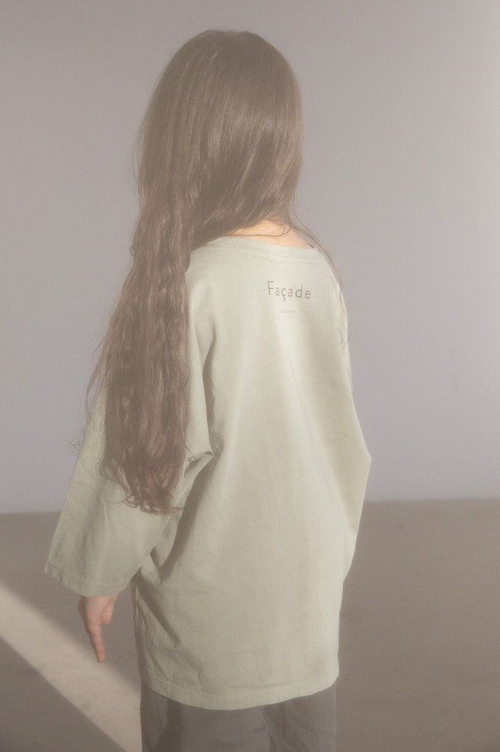 【Façade】Quarter LS tee Sage 長袖Tシャツ 2/3y,3/4y  | Coucoubebe/ククベベ