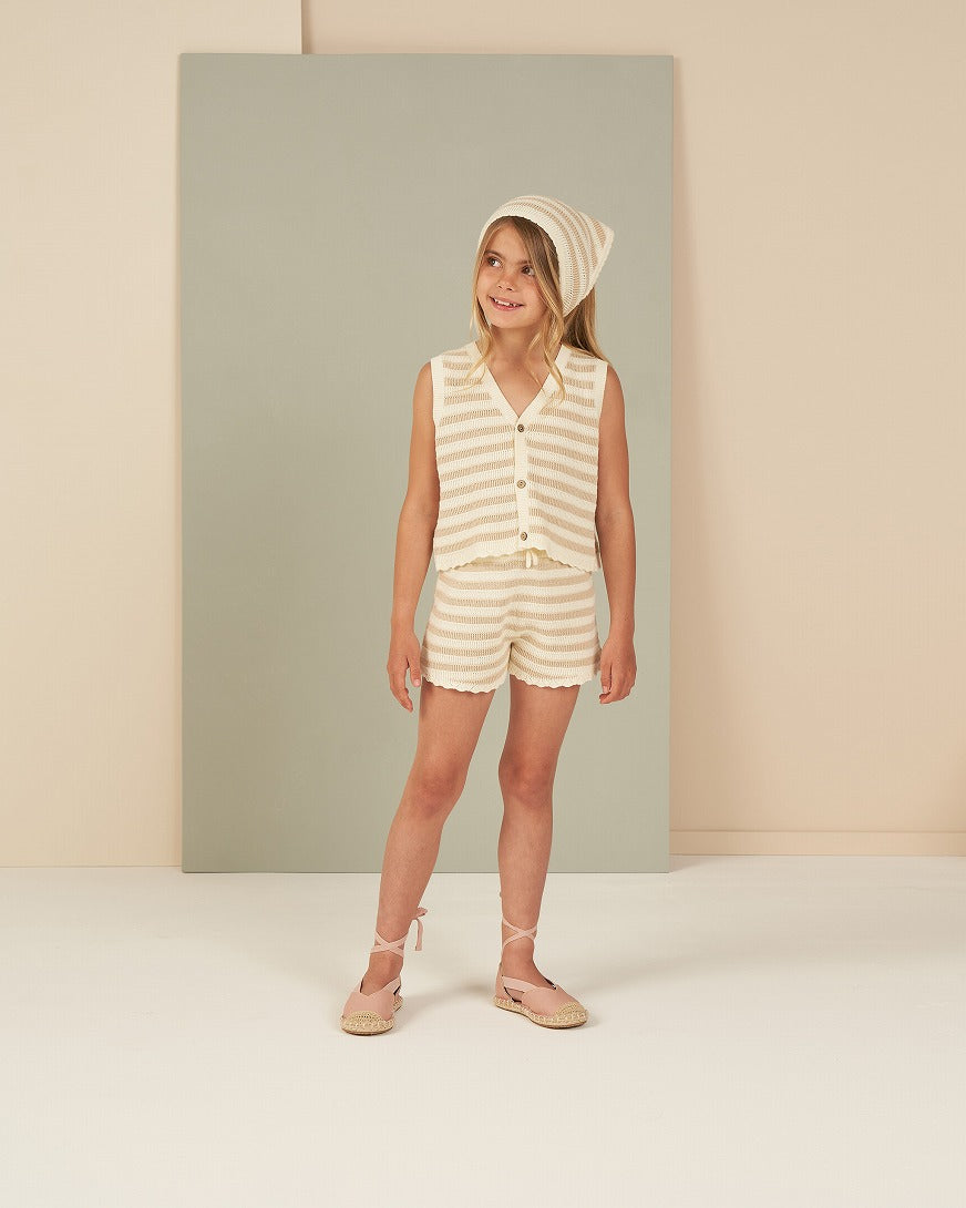 【Rylee&Cru】【30%OFF】KNIT VEST SAND STRIPE ベスト 2-3y,4-5y  | Coucoubebe/ククベベ