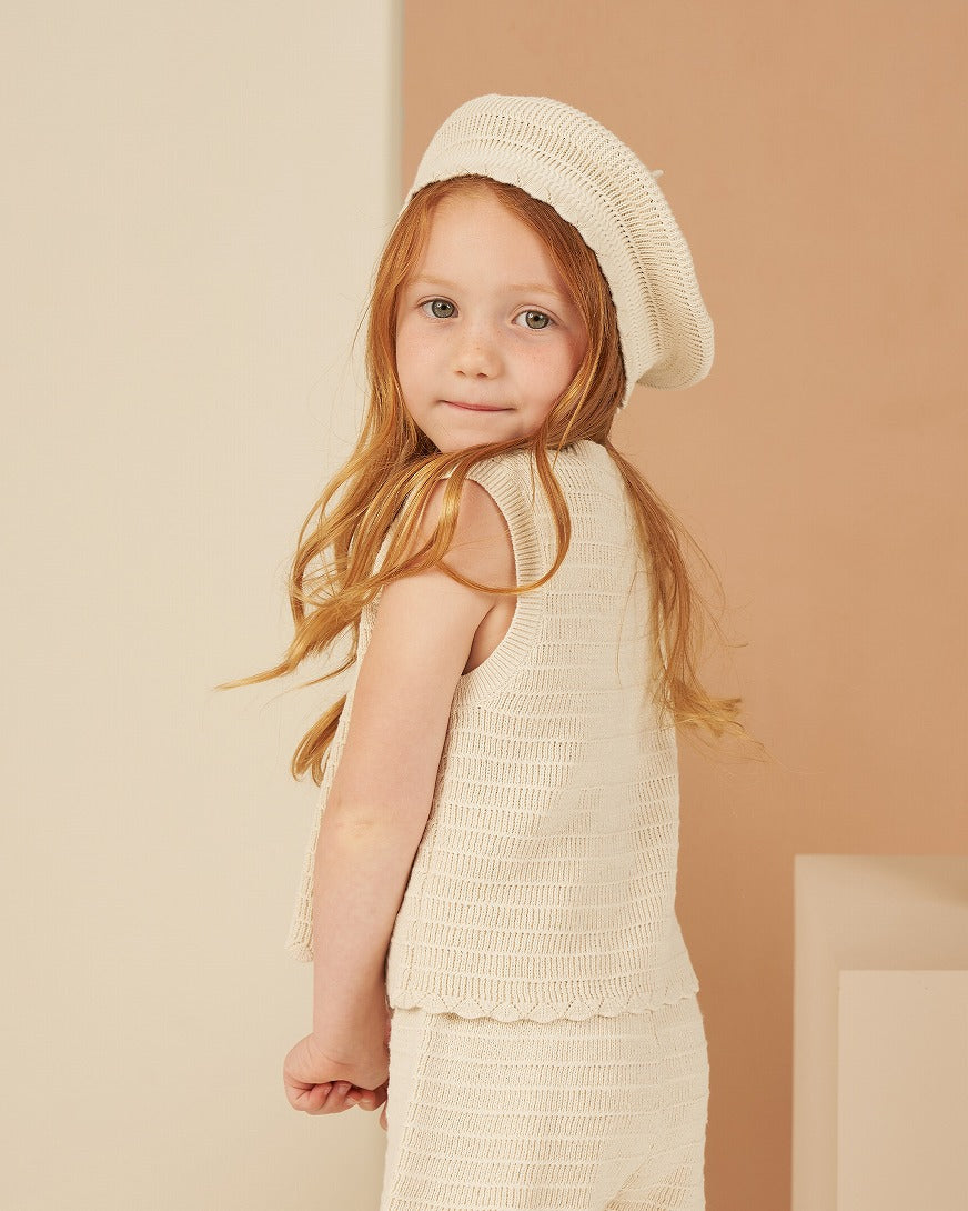 【Rylee&Cru】【30%OFF】KNIT VEST NATURAL ベスト 2-3y,4-5y  | Coucoubebe/ククベベ