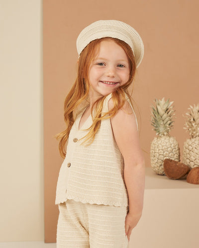 【Rylee&Cru】【30%OFF】KNIT VEST NATURAL ベスト 2-3y,4-5y（Sub Image-2） | Coucoubebe/ククベベ
