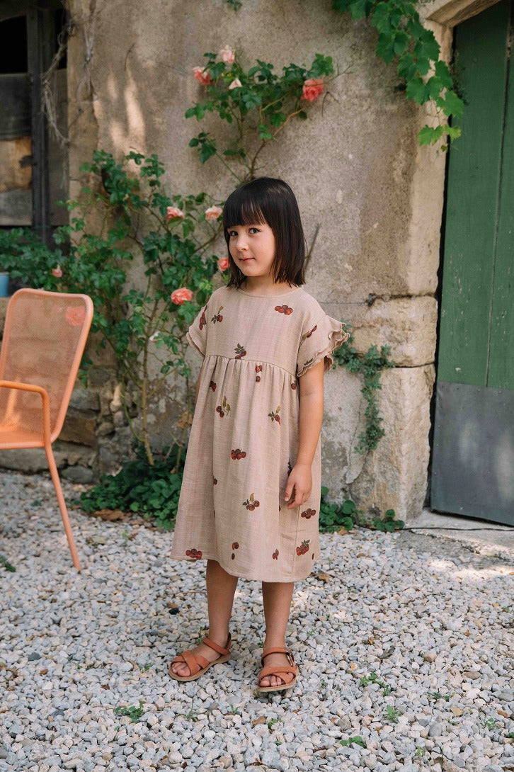 【STUDIO BOHEME】【予約】　DRESS COUSINE NOUGAT TOMATO ワンピース 18m,24m,36m,4y,6y  | Coucoubebe/ククベベ