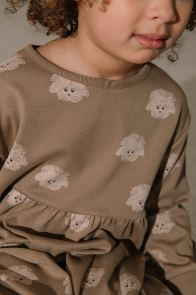 【STUDIO BOHEME】【9月上旬発送】HOY DRESS MOCHA/DOGS ワンピース 18m,24m（Sub Image-6） | Coucoubebe/ククベベ