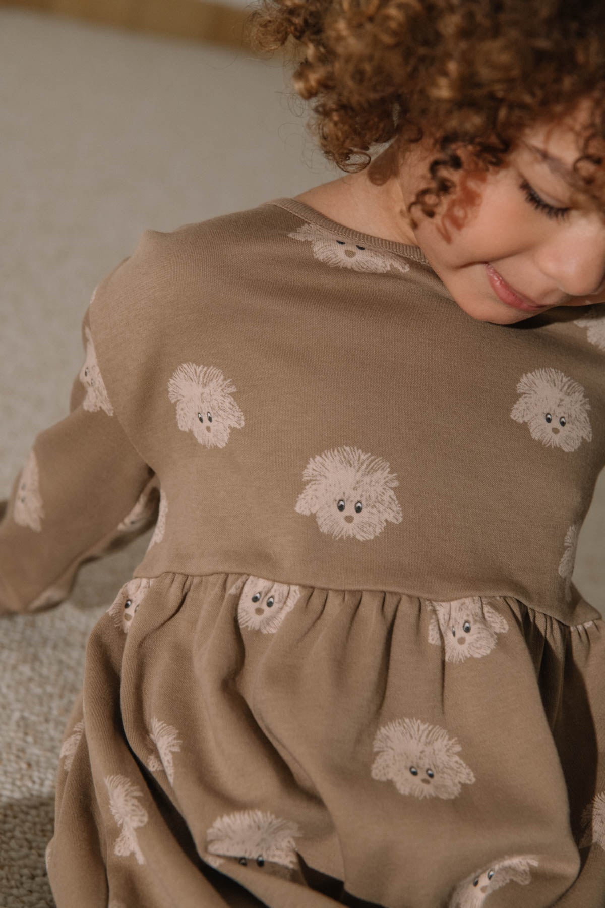【STUDIO BOHEME】【9月上旬発送】HOY DRESS MOCHA/DOGS ワンピース 18m,24m  | Coucoubebe/ククベベ