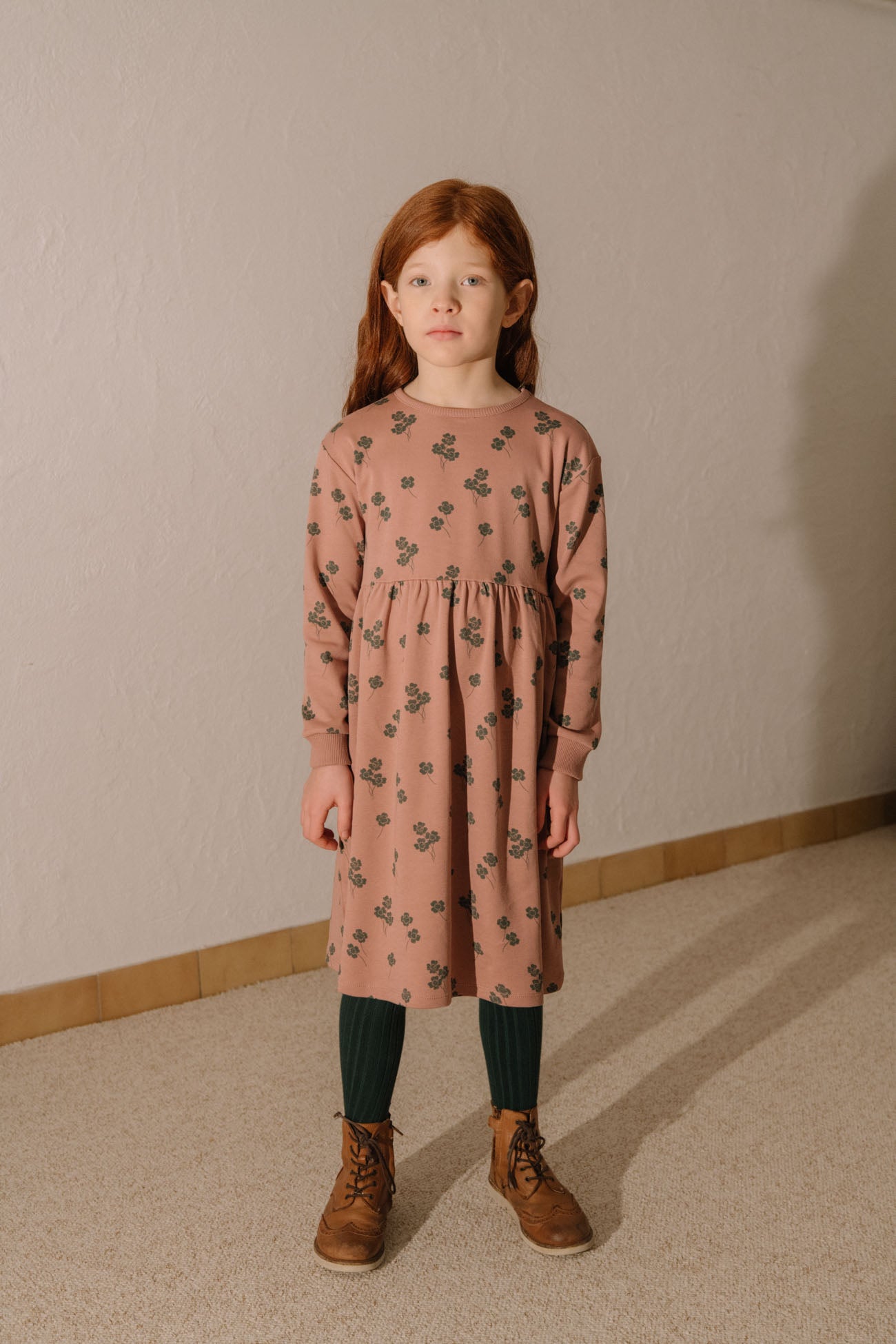 【STUDIO BOHEME】【9月上旬発送】HOY DRESS ROSEWOOD/CLOVERS ワンピース 18m,24m,36m,4y  | Coucoubebe/ククベベ