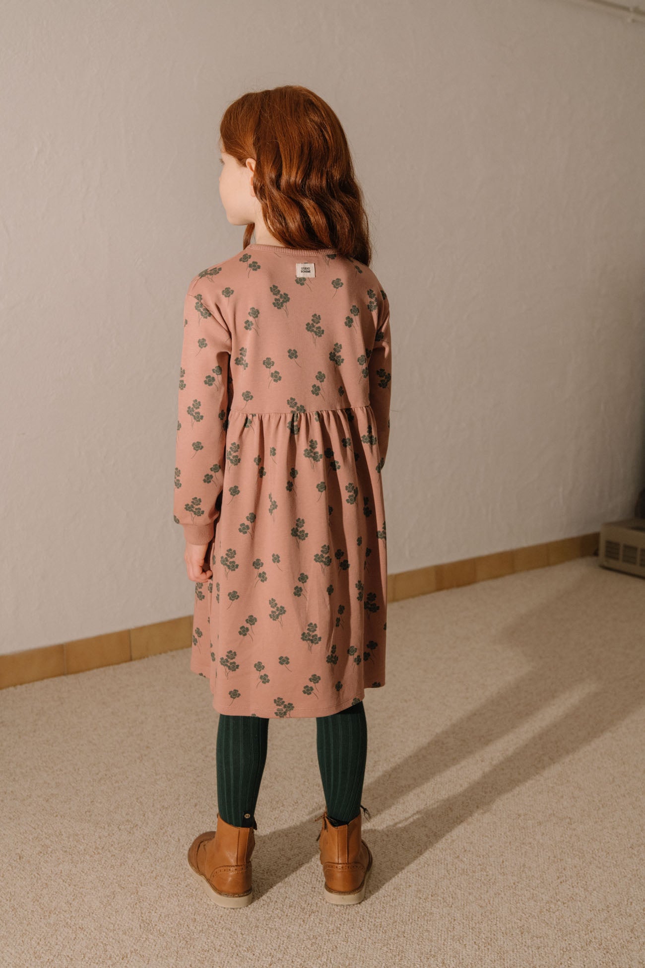 【STUDIO BOHEME】【9月上旬発送】HOY DRESS ROSEWOOD/CLOVERS ワンピース 18m,24m,36m,4y  | Coucoubebe/ククベベ
