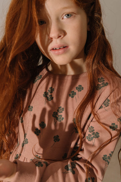 【STUDIO BOHEME】【9月上旬発送】HOY DRESS ROSEWOOD/CLOVERS ワンピース 18m,24m,36m,4y（Sub Image-6） | Coucoubebe/ククベベ