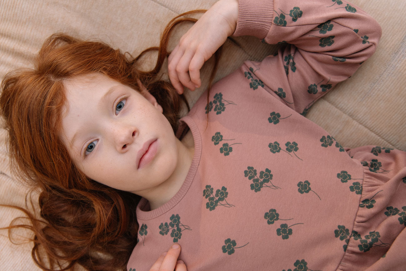 【STUDIO BOHEME】【9月上旬発送】HOY DRESS ROSEWOOD/CLOVERS ワンピース 18m,24m,36m,4y  | Coucoubebe/ククベベ