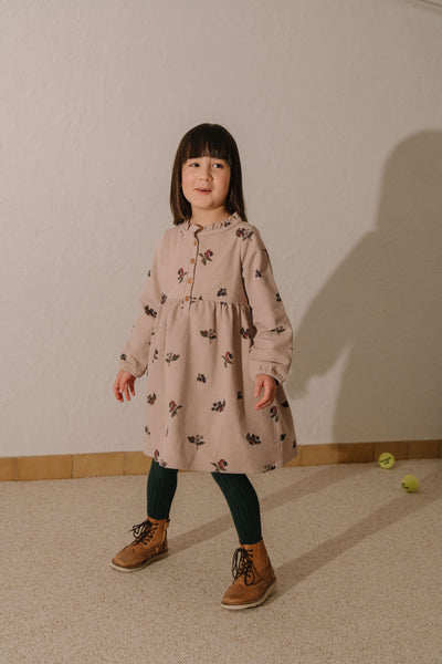 【STUDIO BOHEME】【9月上旬発送】VERMONT DRESS LIGHT MAUVE/BLACKBERRIES ワンピース 18m,24m,36m,4y（Sub Image-2） | Coucoubebe/ククベベ