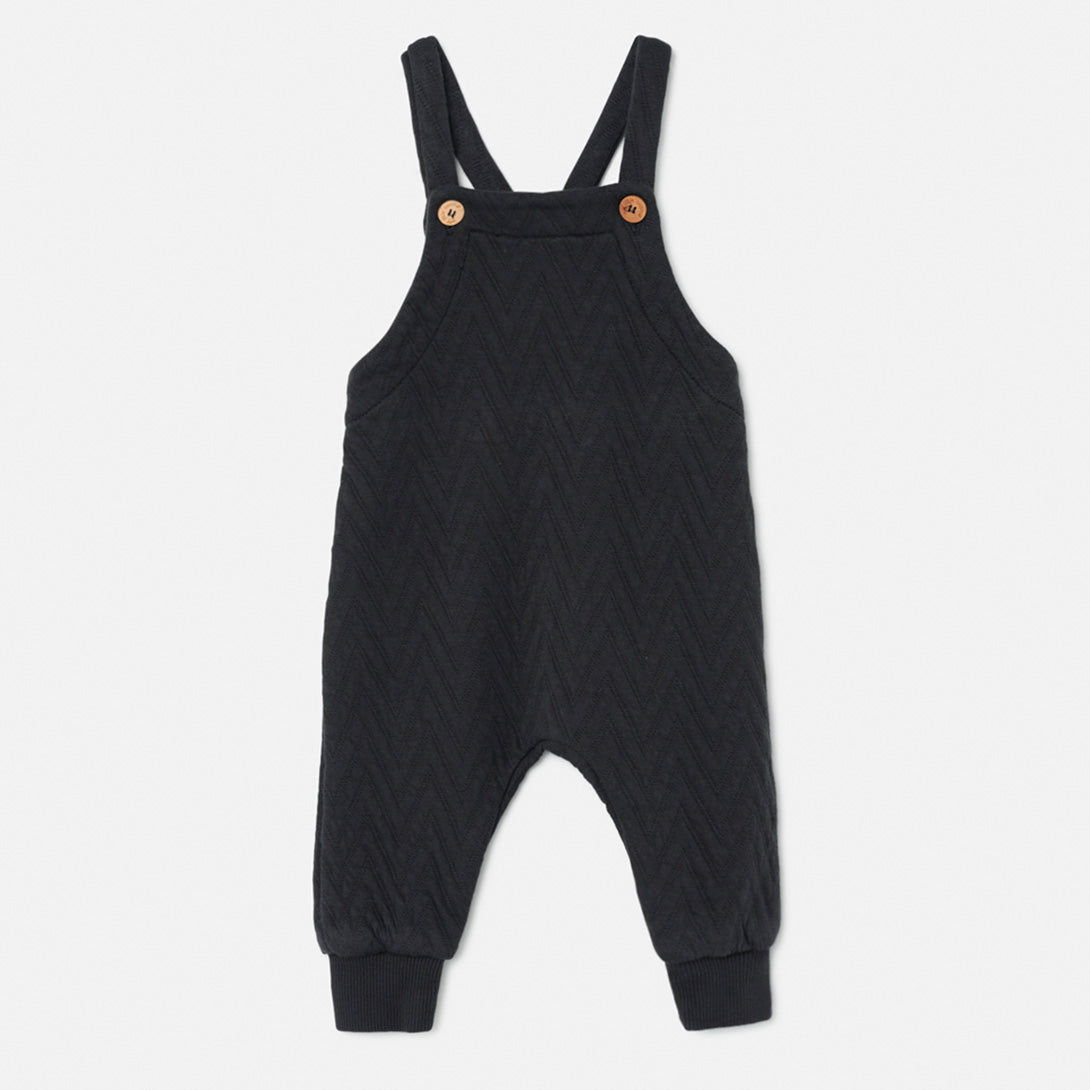 【my little cozmo】【40%OFF】Quilted zigzag baby overalls DarkGrey オーバーオール 9m,12m,18m  | Coucoubebe/ククベベ