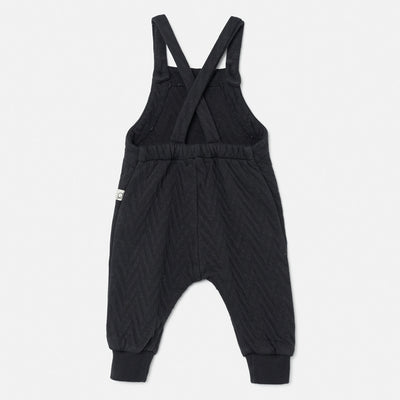 【my little cozmo】【40%OFF】Quilted zigzag baby overalls DarkGrey オーバーオール 9m,12m,18m（Sub Image-2） | Coucoubebe/ククベベ