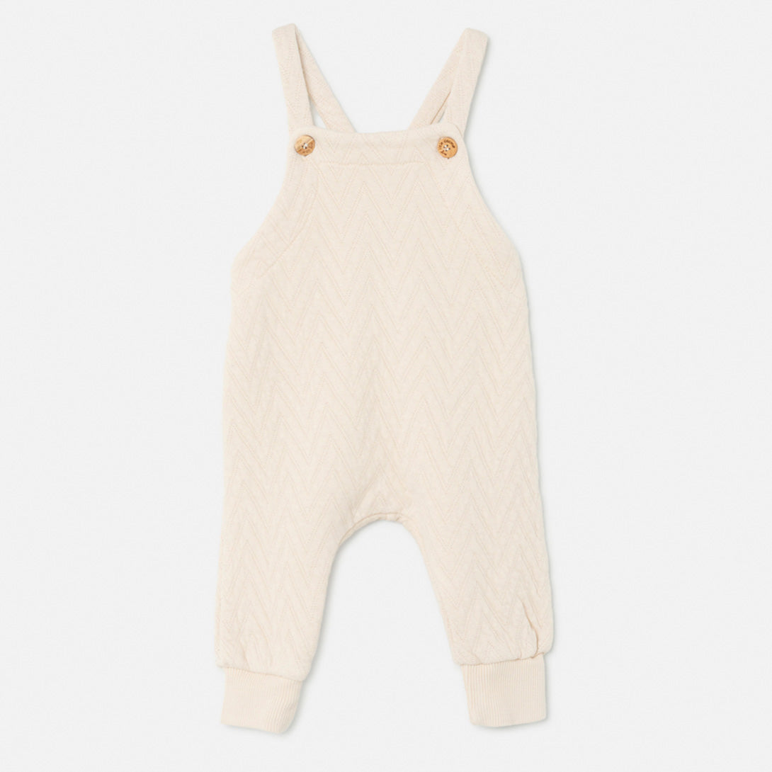 【my little cozmo】【40%OFF】Quilted zigzag baby overalls Stone オーバーオール 9m,12m,18m,  | Coucoubebe/ククベベ