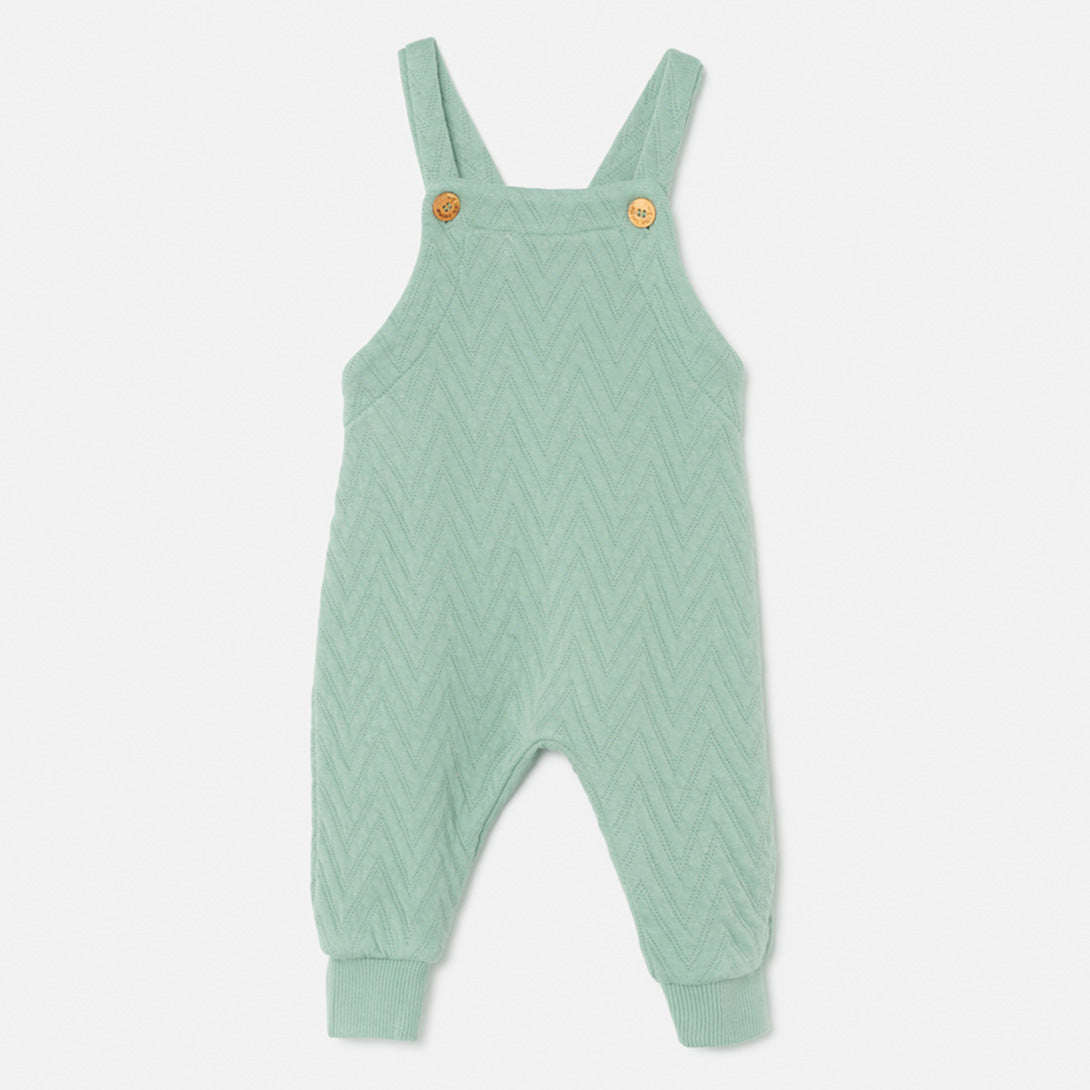 【my little cozmo】【40%OFF】Quilted zigzag baby overalls Green オーバーオール 9m,12m,18m,  | Coucoubebe/ククベベ