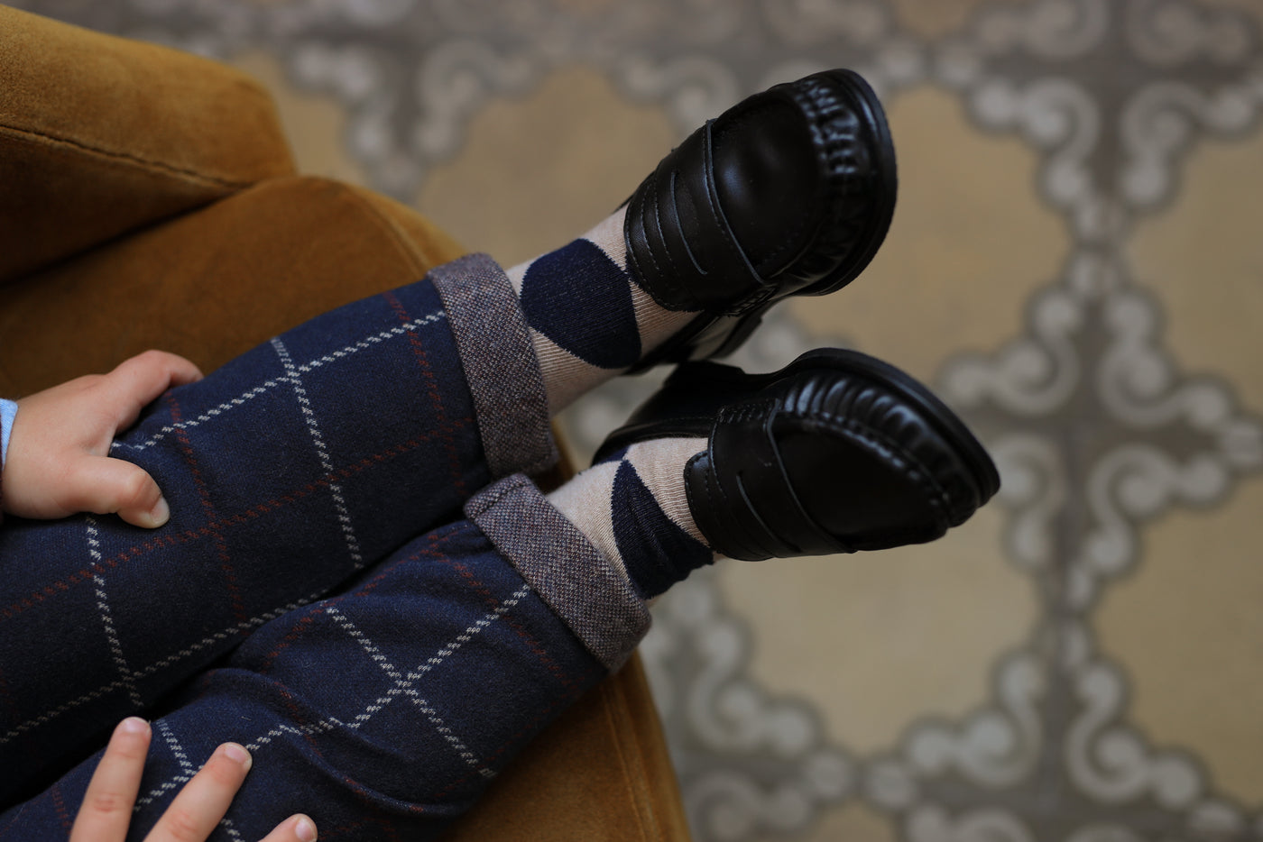 【1＋in the family】ROBIN pants dark-blue パンツ 12m,18m,24m,36m,48m  | Coucoubebe/ククベベ
